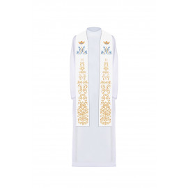 Marian stole embroidered - ecru (56)