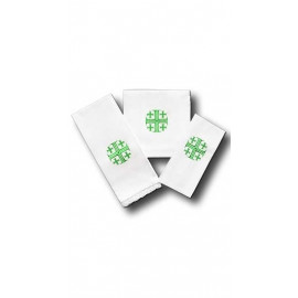 Chalice Linen Sets - green Jerusalem cross (6)