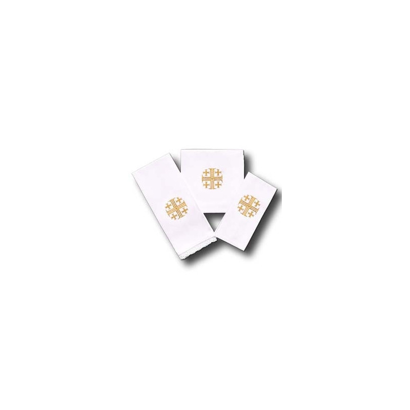 Chalice Linen Sets - gold Jerusalem cross (7) - Best Catholic Shop