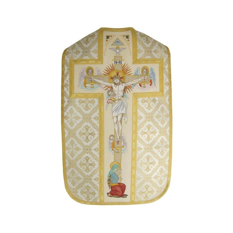 Roman Chasuble with Maniple, Burse and Chalice Veil (14) - Best Catholic Shop