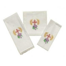 Chalice Linen Sets - embroidered cross and ears of grain (20)