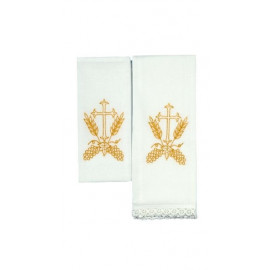 Chalice Linen Sets - embroidered cross and ears of grain (22)
