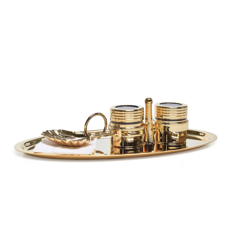 Baptismal set, gold-plated 23 x 14 cm - Best Catholic Shop