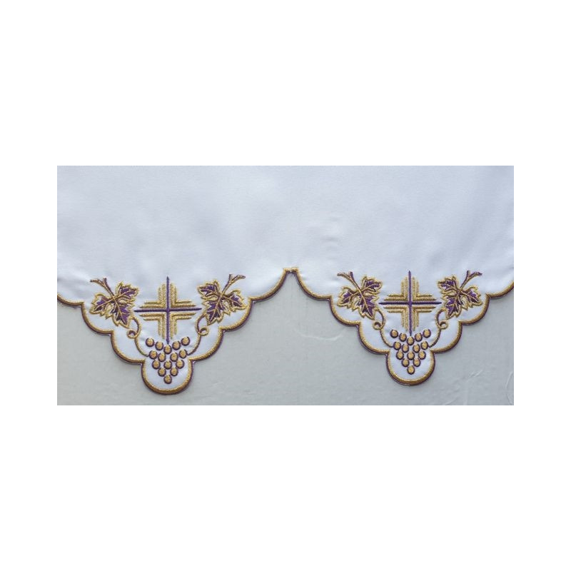 Embroidered altar tablecloth - Eucharistic pattern (204) - Best Catholic Shop