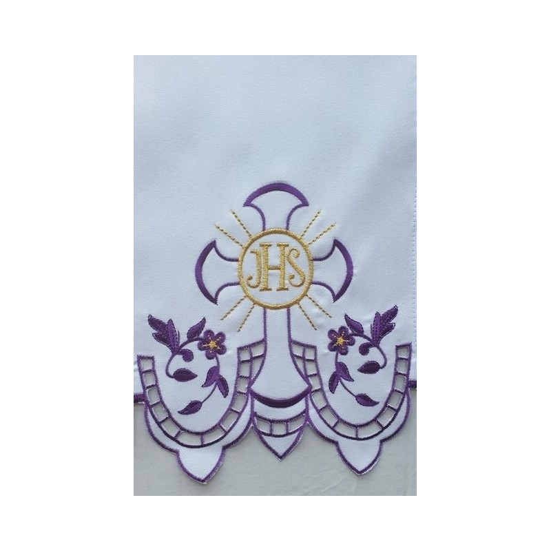 Embroidered altar tablecloth - Eucharistic pattern (201) - Best Catholic Shop