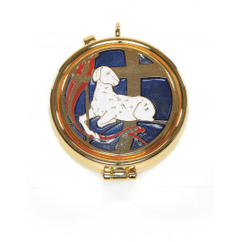 Pyx with enamel plaque - Paschal Lamb