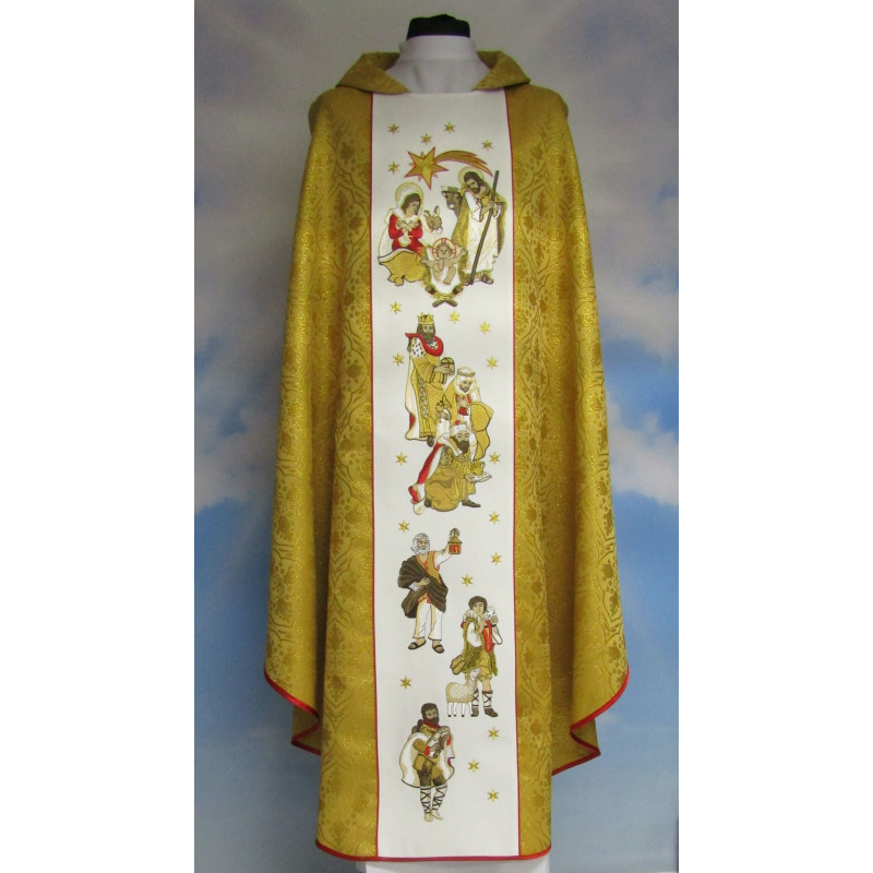 Chasuble rosette gold Christmas - Holy Family (4) - Best Catholic Shop