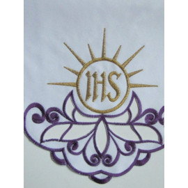 Embroidered altar cloth - IHS (59)