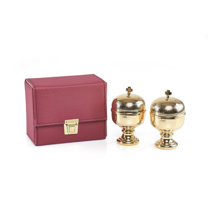 Double oil container set 2 x 50 ml with glass insert - Best Catholic Shop