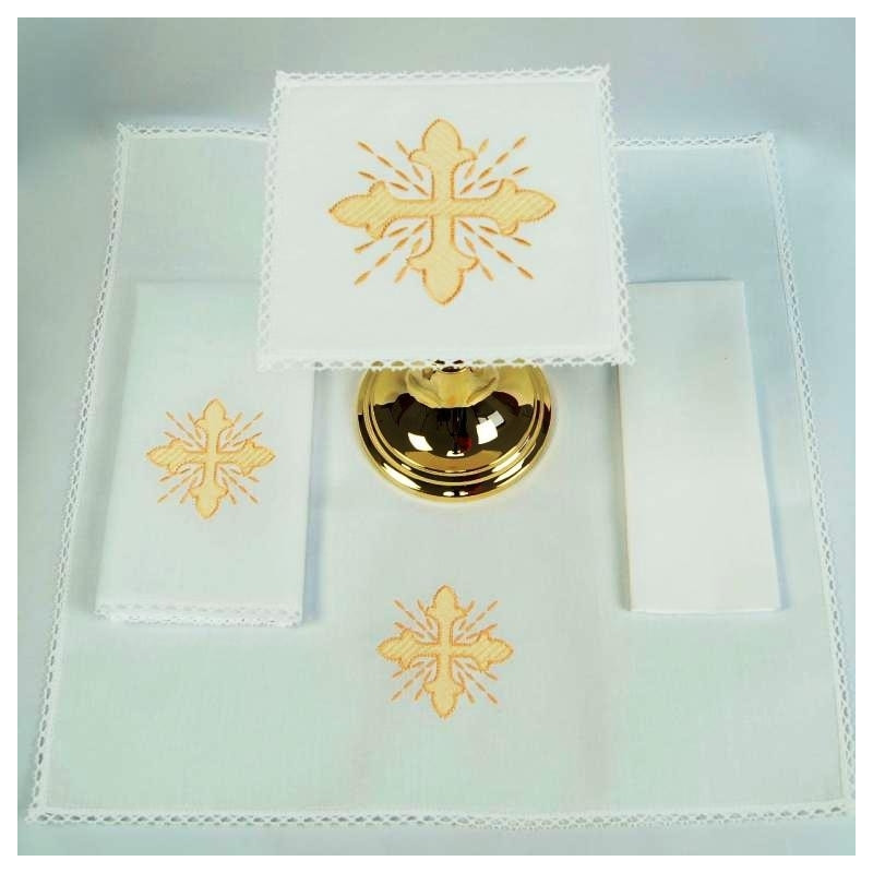 Chalice Linen Sets - gold cross (39) - Best Catholic Shop