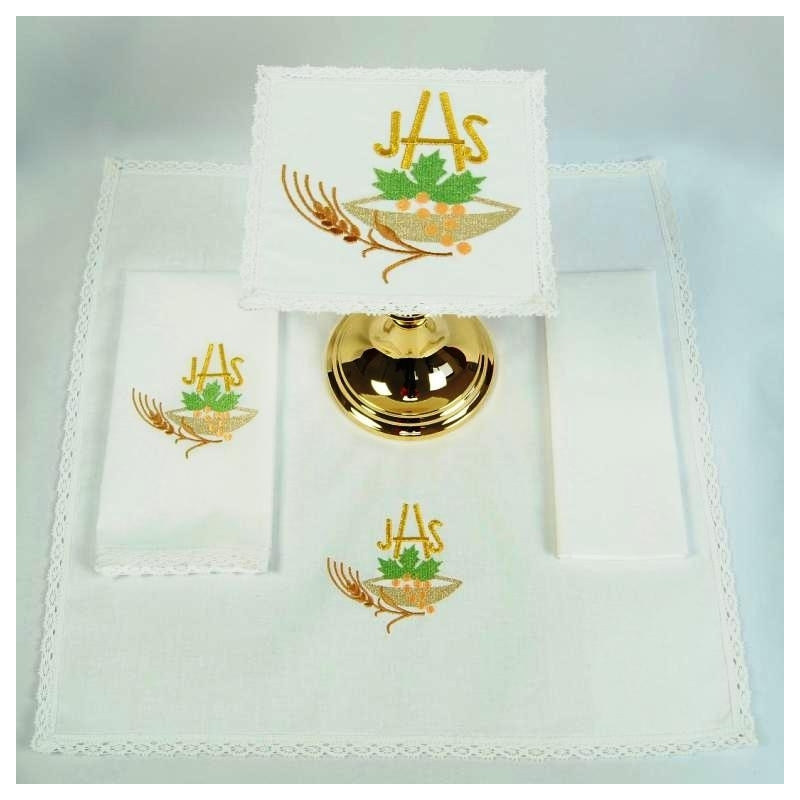 Chalice Linen Sets - gold IHS  (41) - Best Catholic Shop
