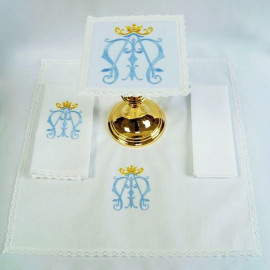 Chalice Linen Sets - blue Marian symbol (43)