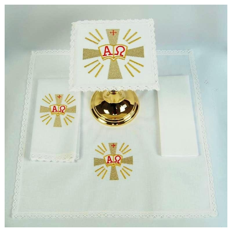 Chalice Linen Sets  - Alpha and Omega  (44) - Best Catholic Shop