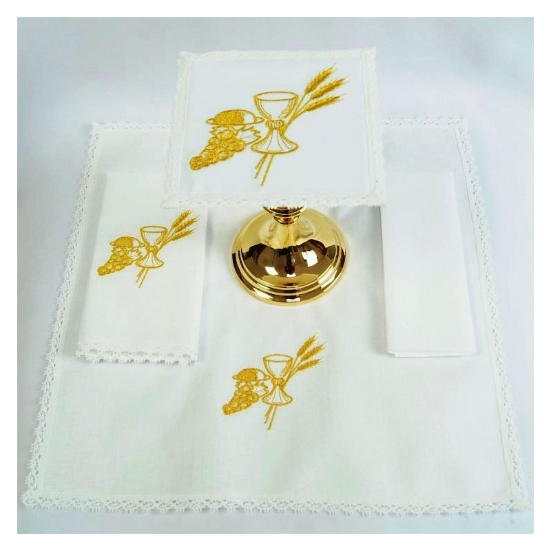 Chalice Linen Sets - "chalice and grapes" (45) - Best Catholic Shop
