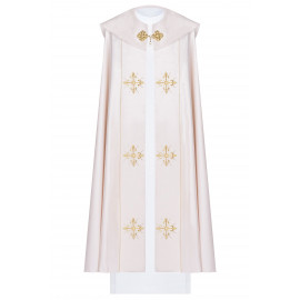 Liturgical cope embroidered Cross - ecru (41)
