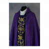 Purple embroidered Gothic chasuble - jacquard fabric (51) - Image 2