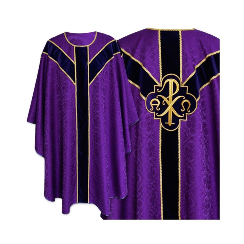 Semi-Gothic chasuble - color purple (49) - Best Catholic Shop