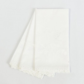 Purificator white embroidered  - 100% cotton