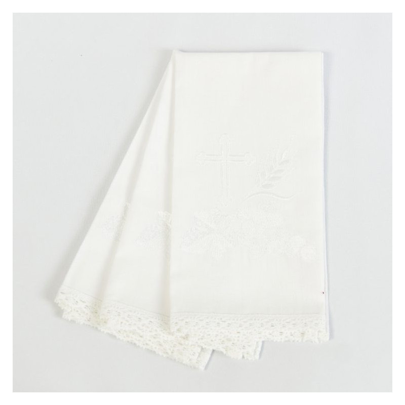 Purificator white embroidered  - 100% cotton - Best Catholic Shop