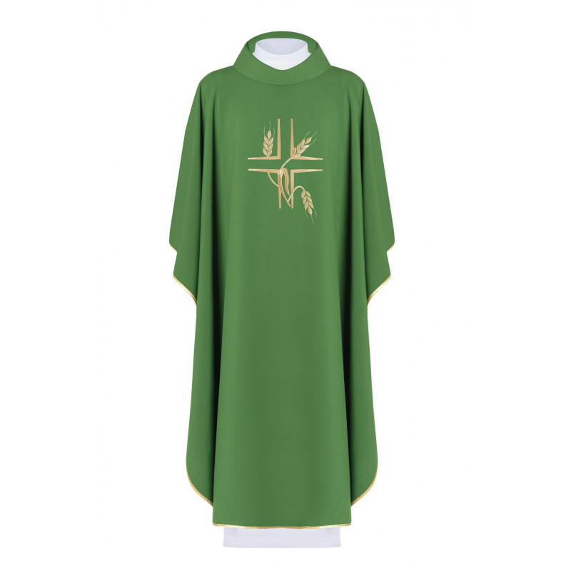 Embroidered chasuble Cross + ears - liturgical colors (42) - Best Catholic Shop