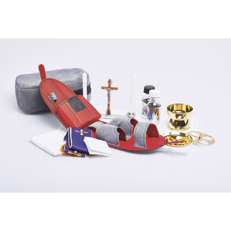 Burse with liturgical equipment, suede (18) - Best Catholic Shop