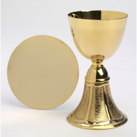 Chalice + Paten, gold-plated - 18.5 cm (9)