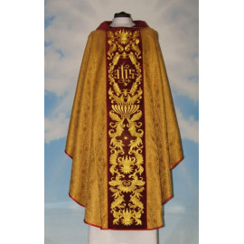 Embroidered chasuble, jacquard - velvet belt (7)