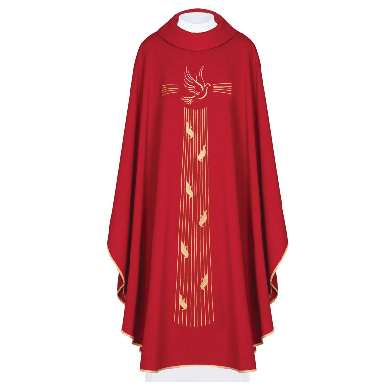 Holy Spirit embroidered chasuble (5) - Best Catholic Shop