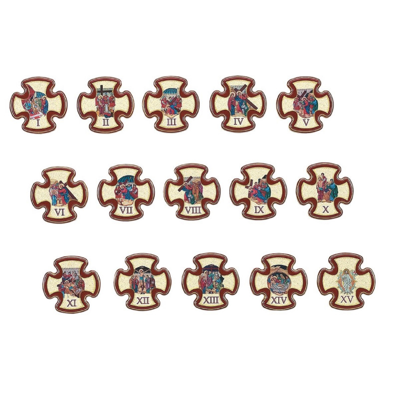 Stations of the Cross 14.5 x 14.5 cm ( 5.71 in) (2) - Best Catholic Shop
