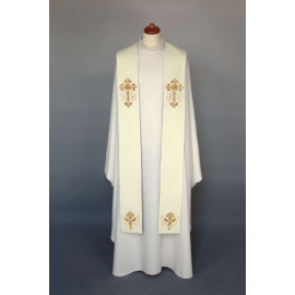 Embroidered stole - liturgical colors, rich embroidery (11)