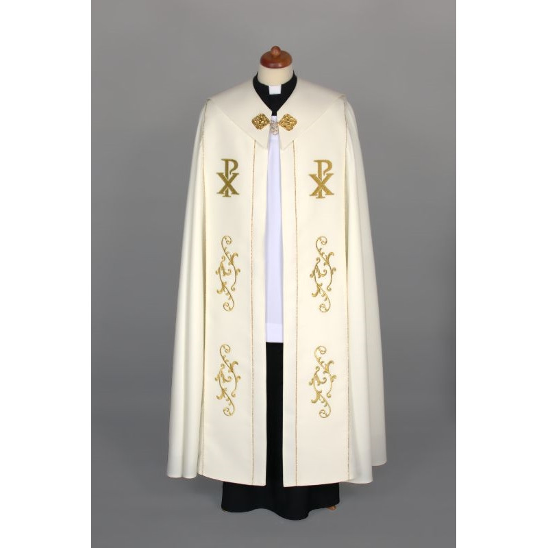 Embroidered ecru cope (70) - Best Catholic Shop