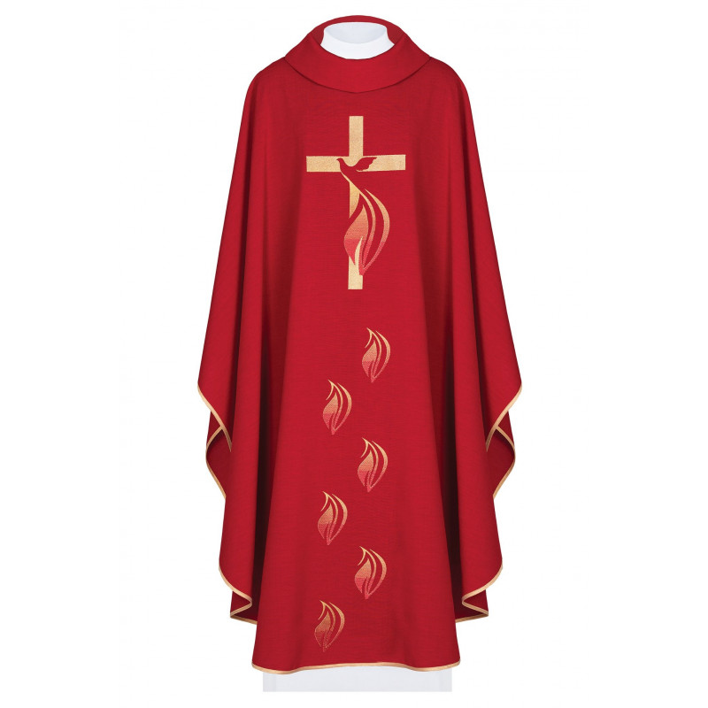 Holy Spirit embroidered chasuble - Best Catholic Shop