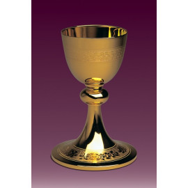 Chalice engraved gold plated - 19 cm (51)