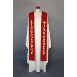 Embroidered stole - liturgical colors, rich embroidery (10)