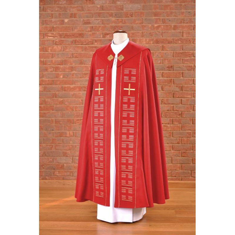 Embroidered red cope (62) - Best Catholic Shop