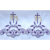 Embroidered altar cloth - IHS cross (64) - Image 2