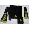 Roman chasuble black embroidered IHS, velvet (66) - Image 3