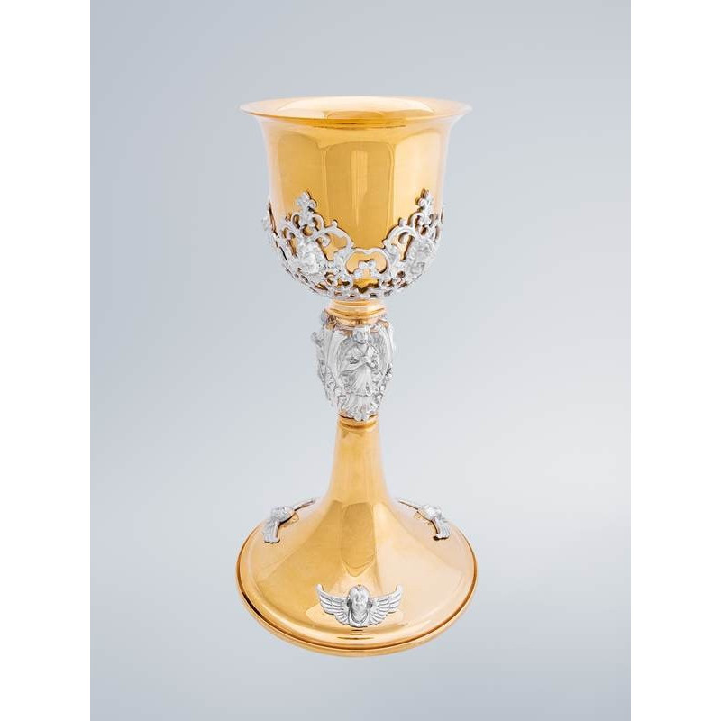 Gilded chalice - figures of angels - 23 cm (63) - Best Catholic Shop