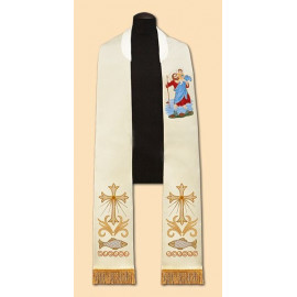 Embroidered stole of St. Christopher