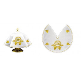 Veil for ciborium embroidered with IHS (17)