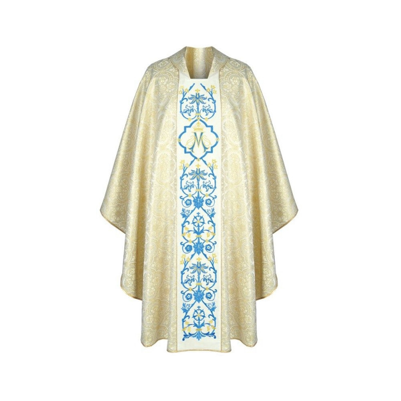 Golden Marian embroidered chasuble (32) - Best Catholic Shop