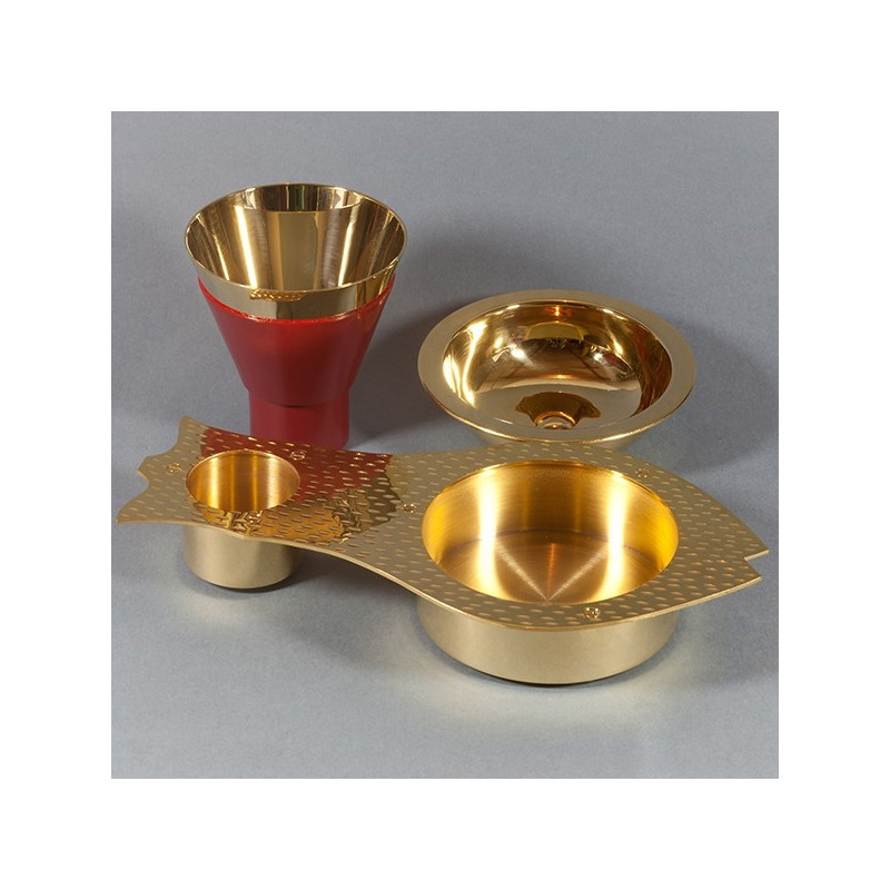A set of chalice and paten - fish shape (70) - Best Catholic Shop