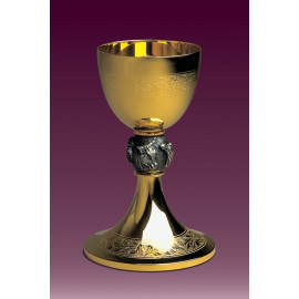 Chalice engraved with four evangelists in animal motifs - 20,5 cm (71)