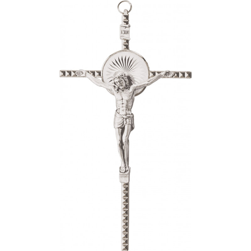 Metal cross with rays 16.5 cm (6.5 in) - Best Catholic Shop