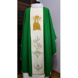 Green chasuble Our Lady of Lichen