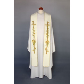 Embroidered stole - liturgical colors, rich embroidery (12)