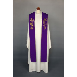 Embroidered stole for concelebration - liturgical colors (7)