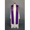 Embroidered stole for concelebration - liturgical colors (7) - Image 1