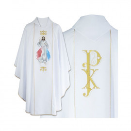 Embroidered chasuble with the image of the Merciful Jesus (05)