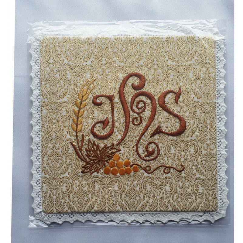 IHS gold chalice pall (4) - Best Catholic Shop